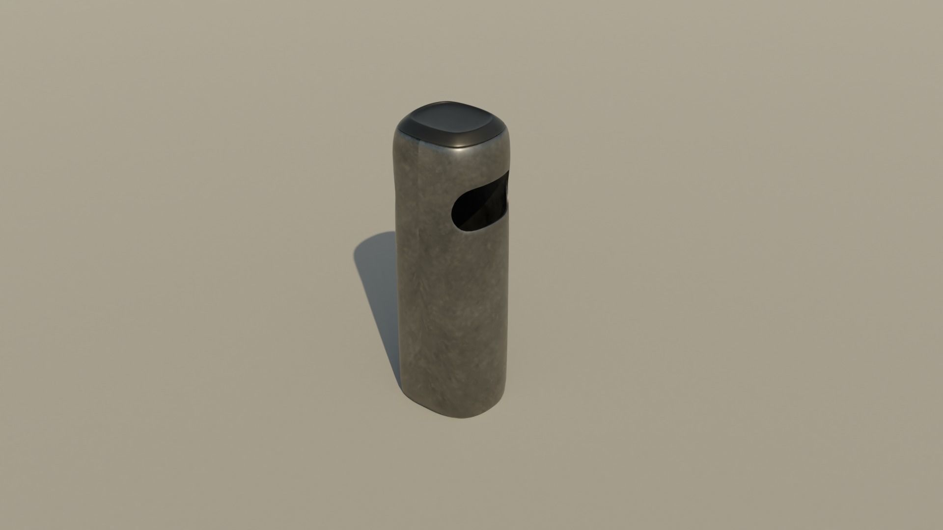 Cigarette Garbage Can - Lowpoly Trash Can Low-poly 3D model_4