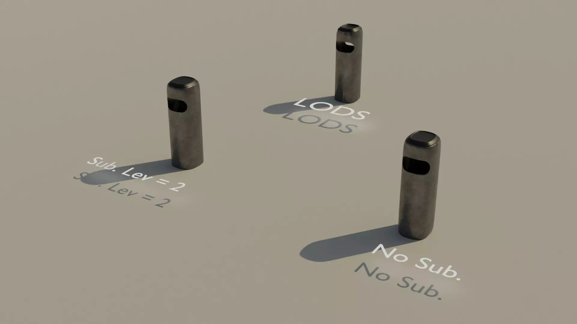 Cigarette Garbage Can - Lowpoly Trash Can Low-poly 3D model_0