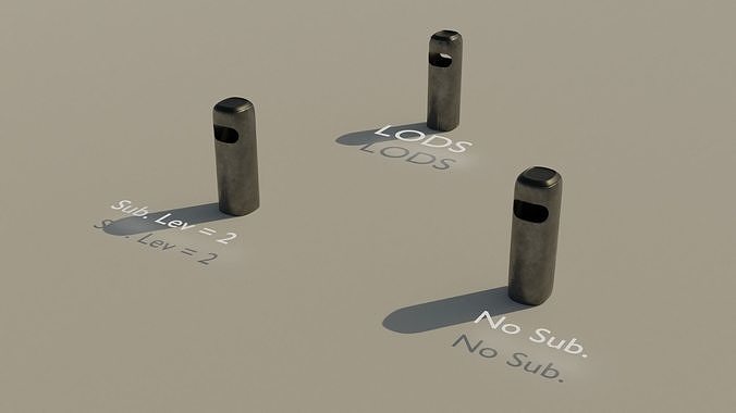 Cigarette Garbage Can - Lowpoly Trash Can Low-poly 3D model