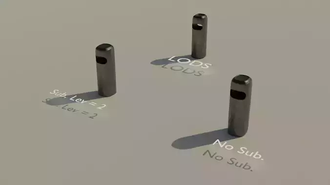 Cigarette Garbage Can - Lowpoly Trash Can Low-poly 3D model