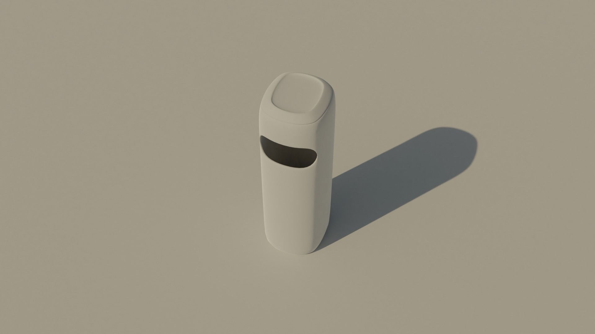 Cigarette Garbage Can - Lowpoly Trash Can Low-poly 3D model_3