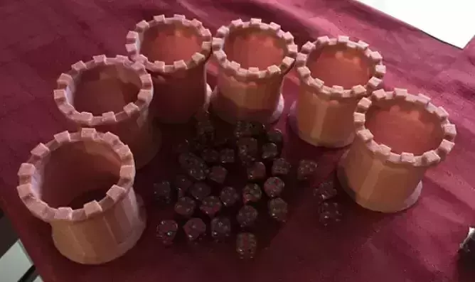 Round Castle Style Dice Cup
