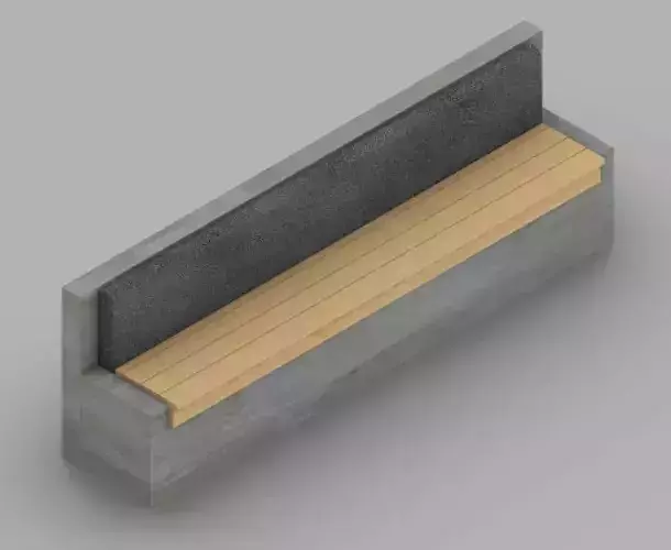 StoneBench02 bench made of concrete and wood