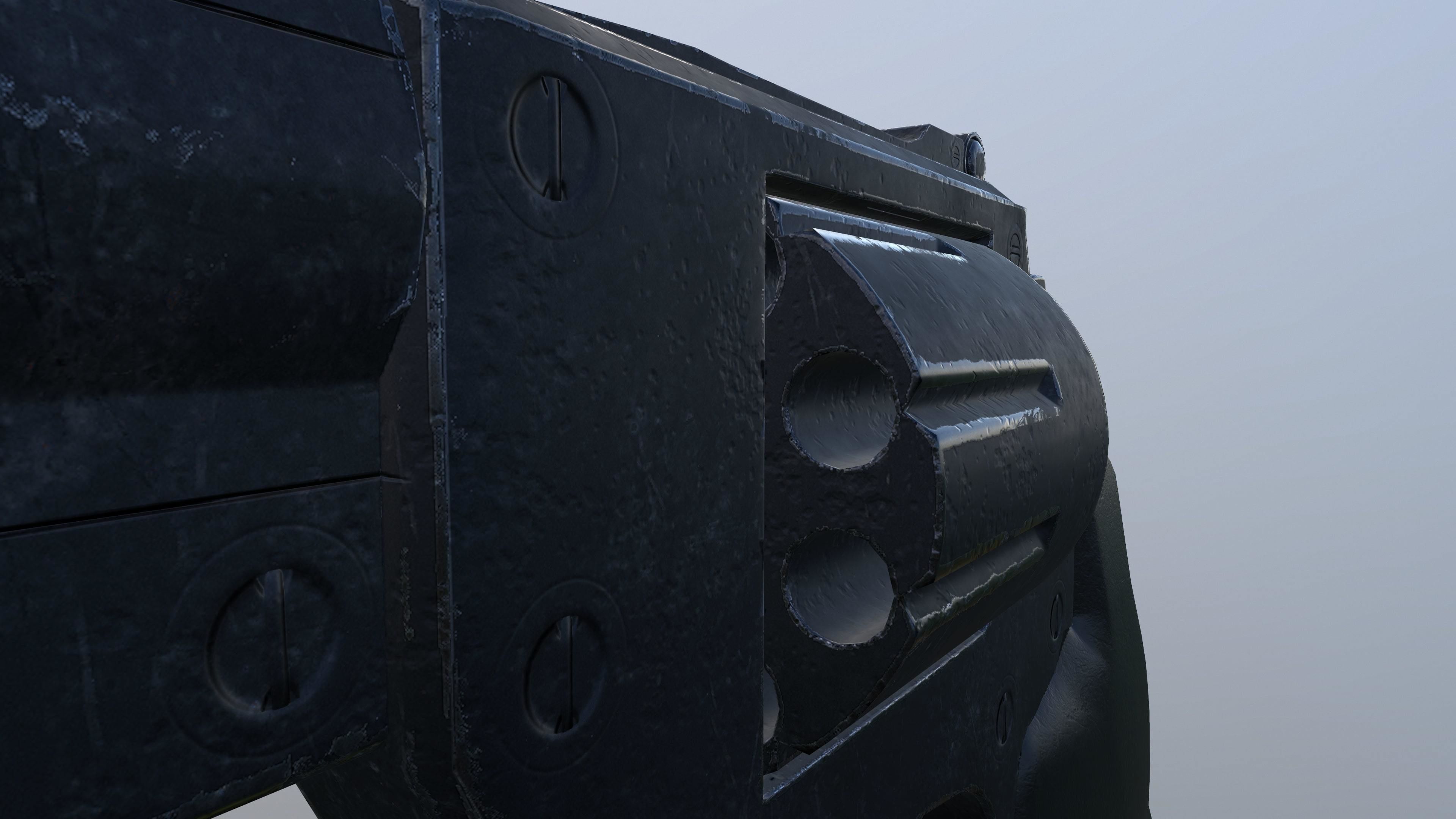 R8 revolver Low-poly 3D model_10