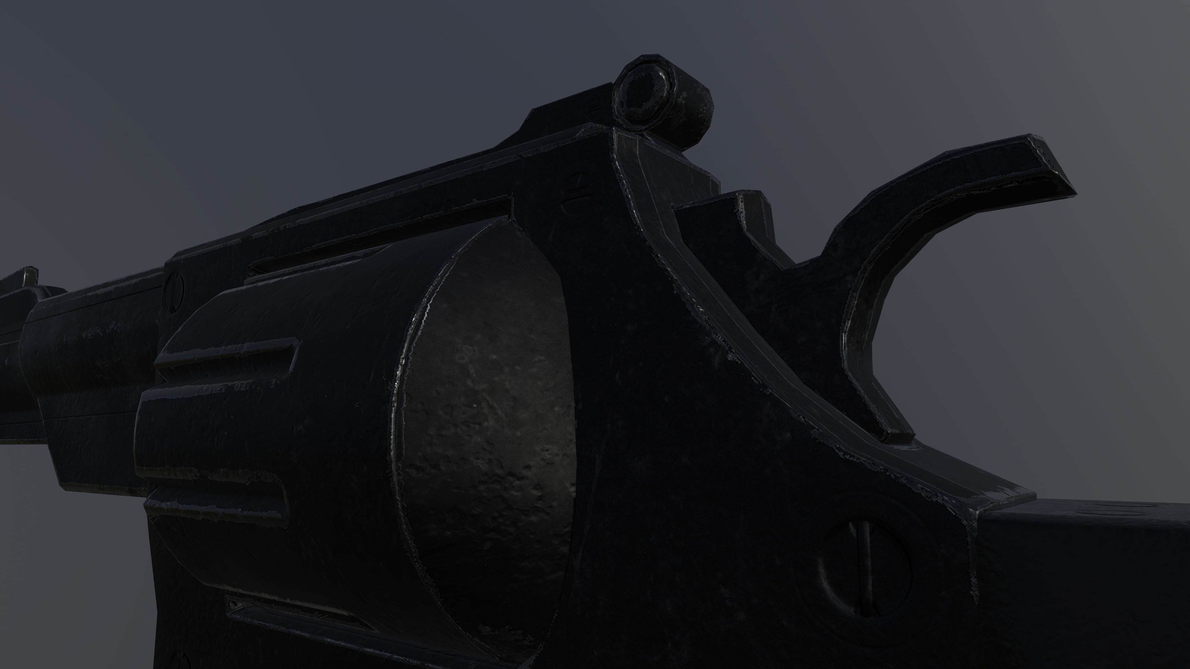 R8 revolver Low-poly 3D model_3