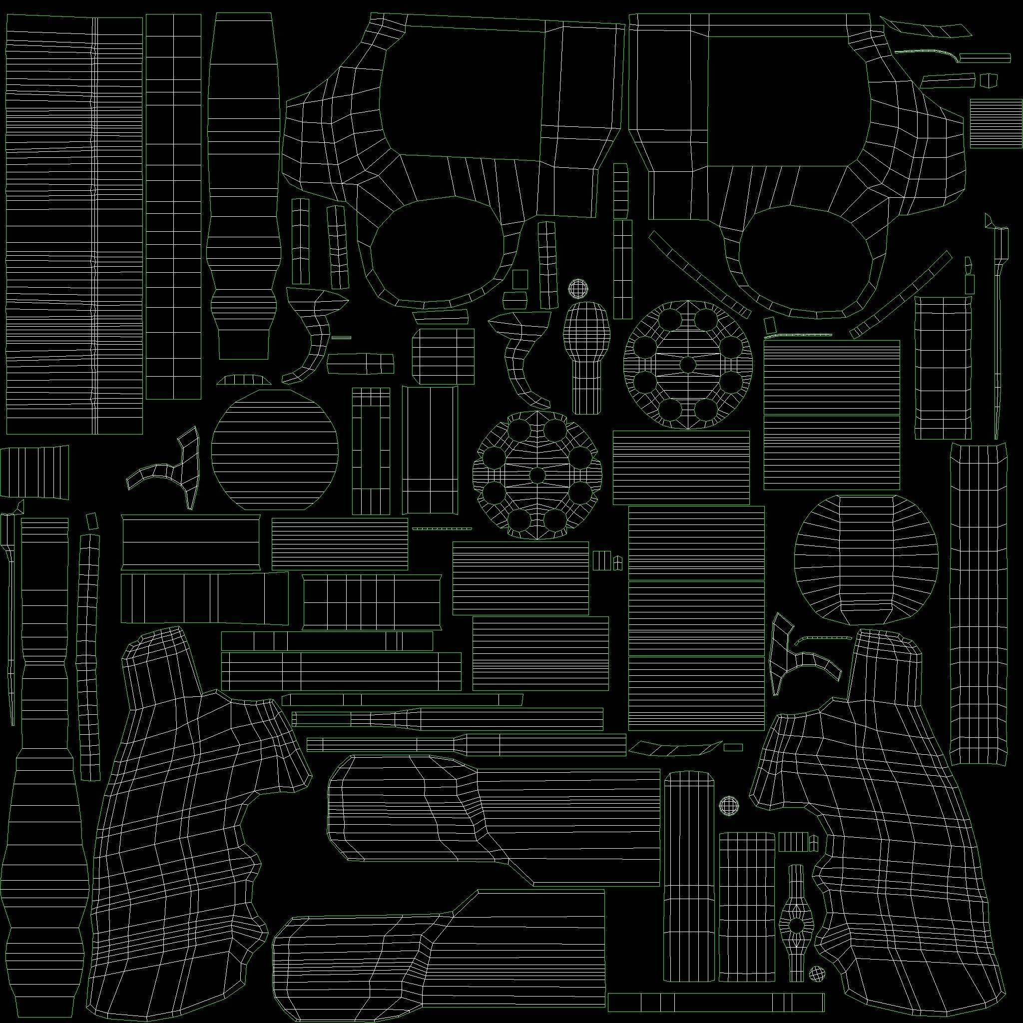 R8 revolver Low-poly 3D model_13