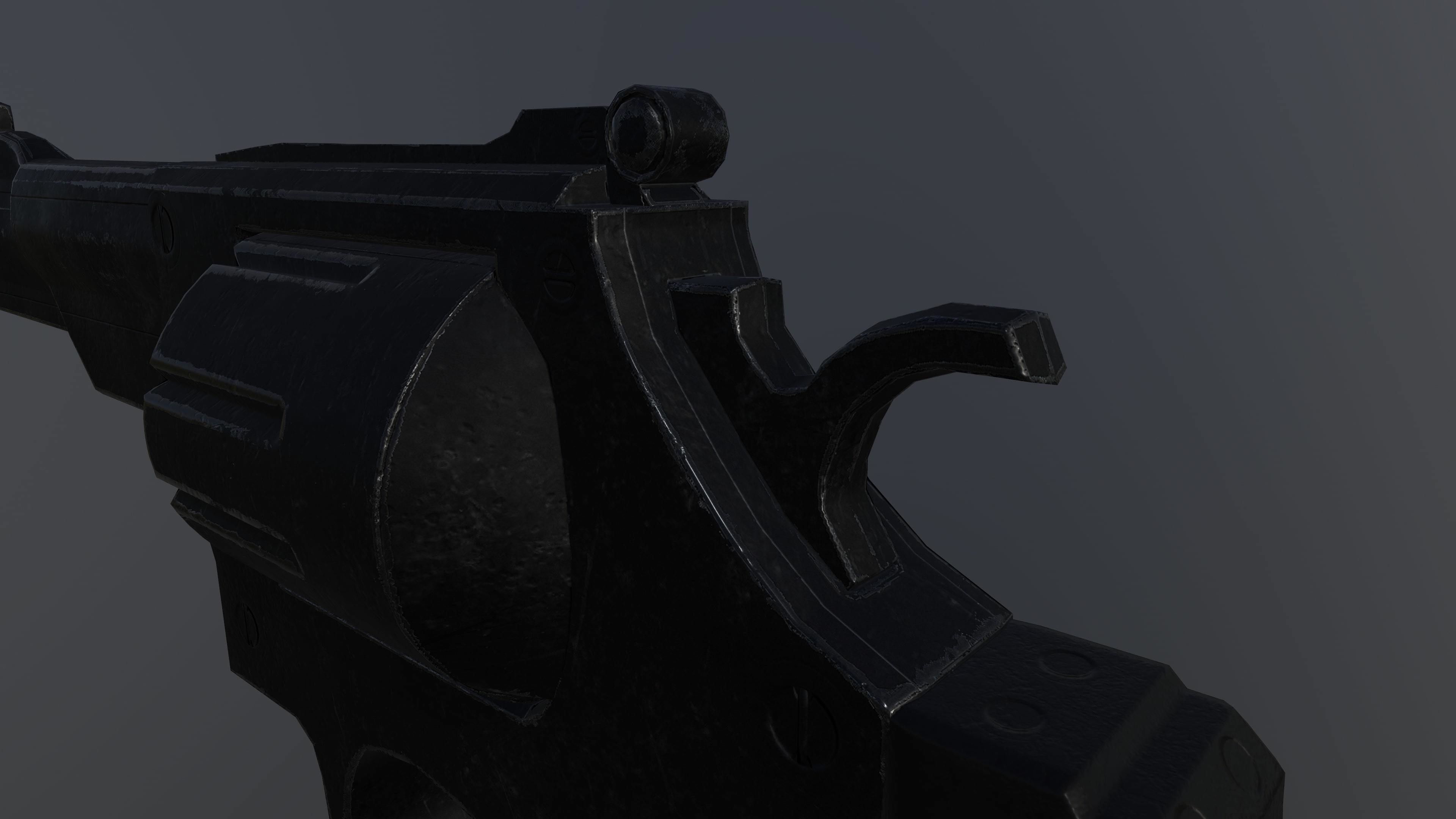 R8 revolver Low-poly 3D model_4