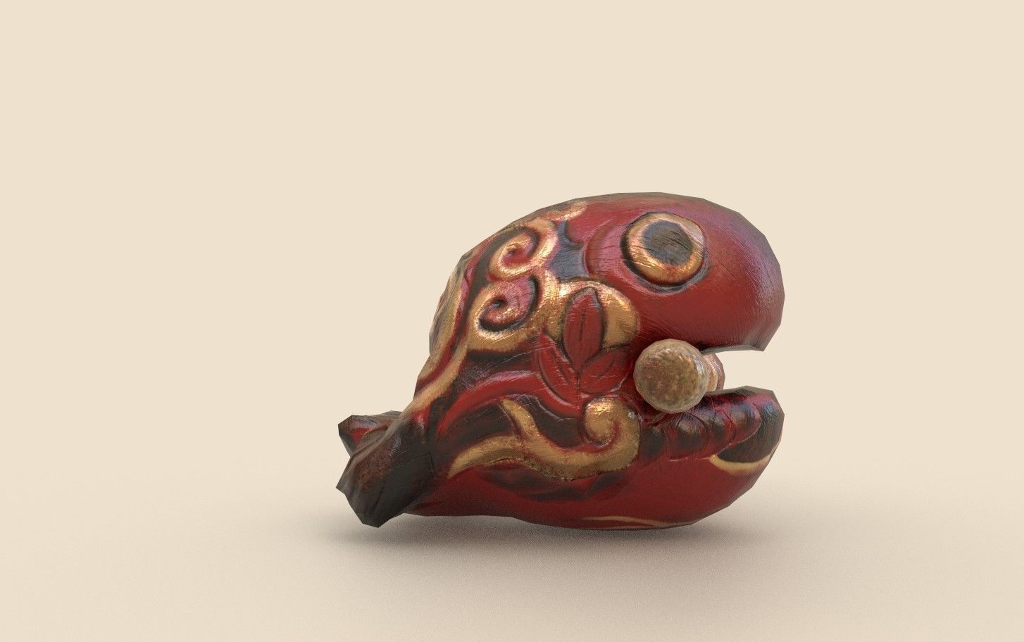 temple block Low-poly 3D model_4