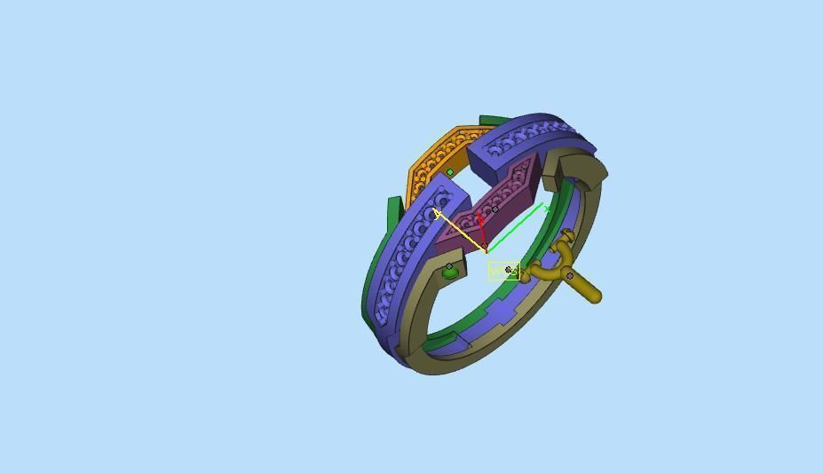 Men ring diamond 3D print model_18