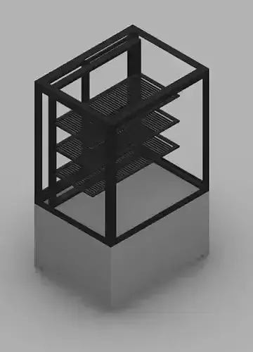 Bakeryrefrigertor02 display case with shelves