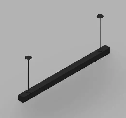 Lightrail01 bar hanging 3D model_0