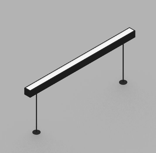 Lightrail01 bar hanging 3D model_1