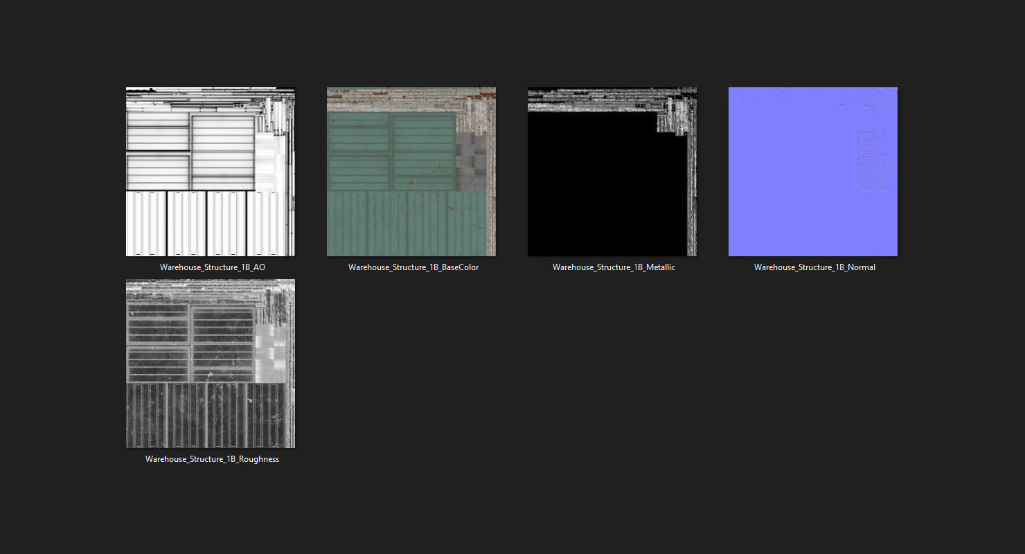 Warehouse Structure 1B Low-poly 3D model_10