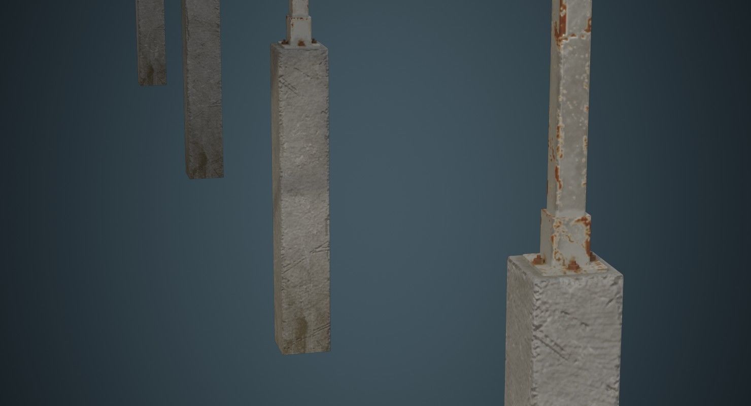 Warehouse Structure 1B Low-poly 3D model_6