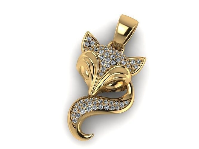  Fox Pendant Gold Mat Day Ho Ly 3D print model