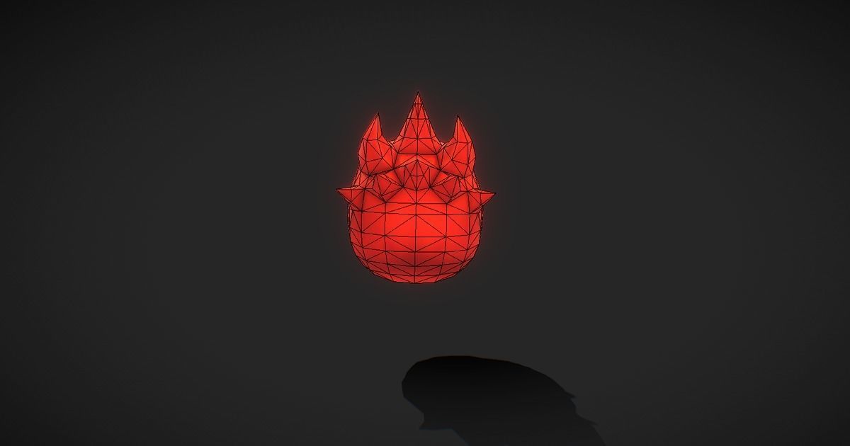 Fantasy RPG Fire Demon Low-poly 3D model_5