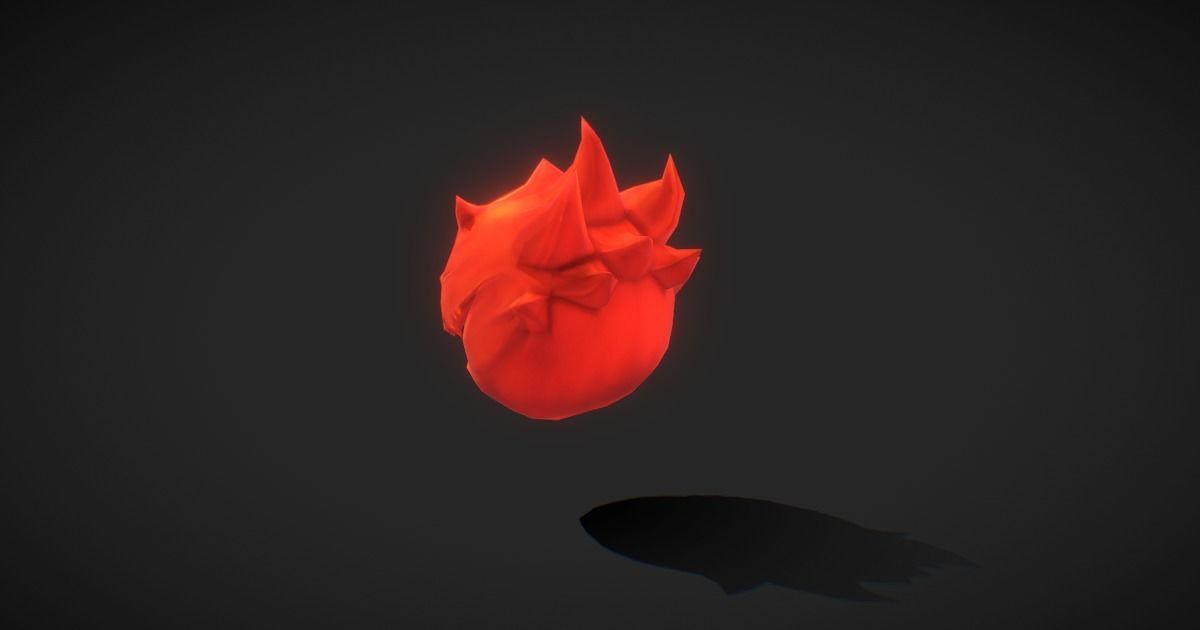 Fantasy RPG Fire Demon Low-poly 3D model_3