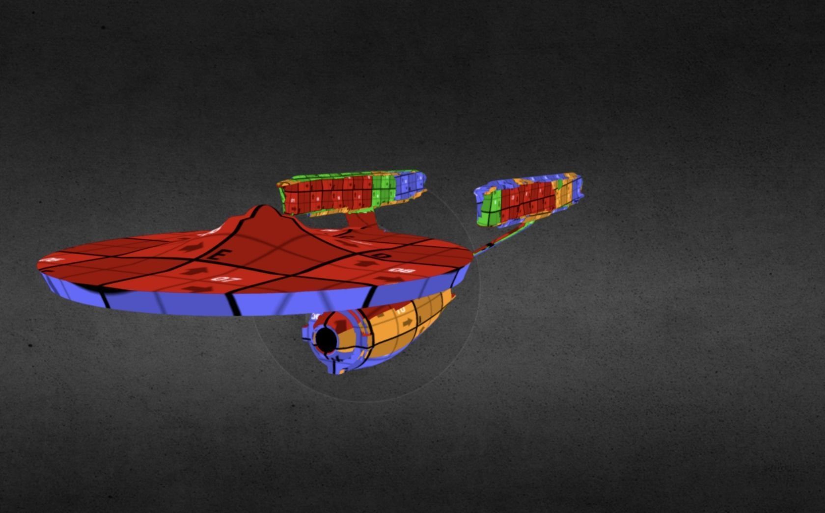 Enterprise star trek ship 3D model_7