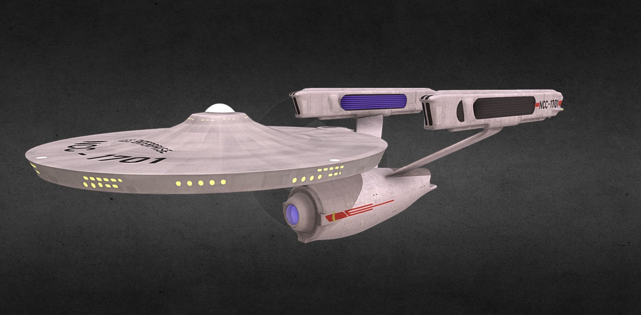Enterprise star trek ship 3D model_1