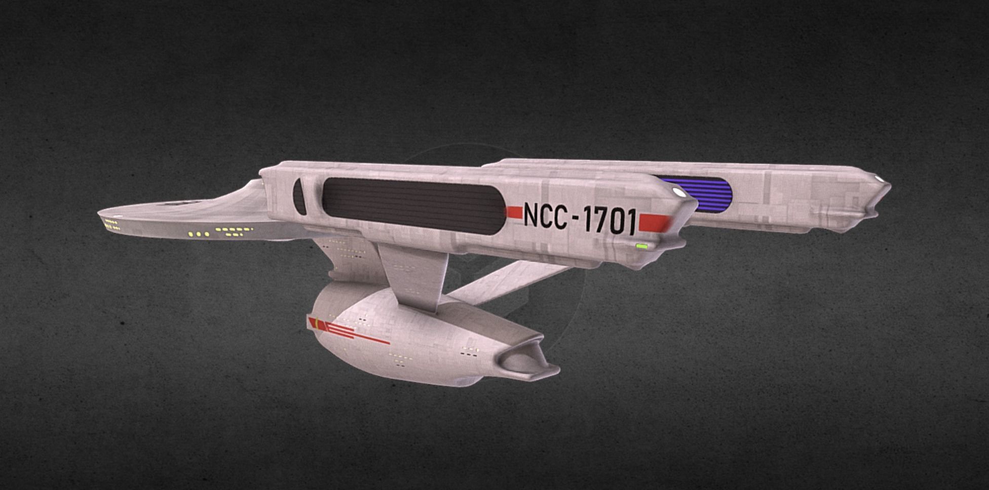 Enterprise star trek ship 3D model_2