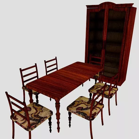 Dining Room Set 3D model_0