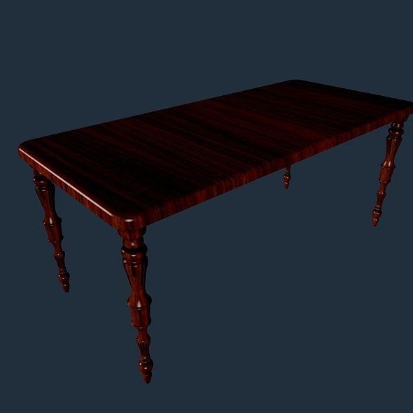 Dining Room Set 3D model_1