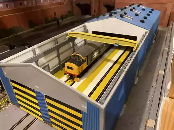 OO Loco Shed Overhead Crane to fit Guagemaster Locomotive Shed 3D print model