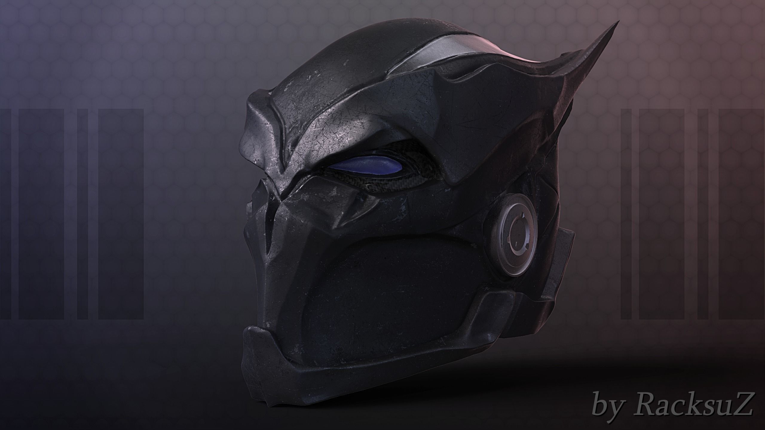 Aggressive Superhero Helmet Sculpt Project 3D model_2