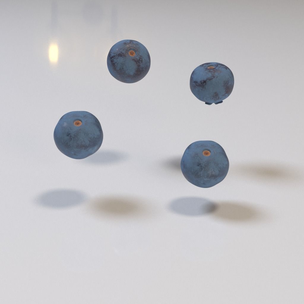 Blueberry tartlet 3D model_11