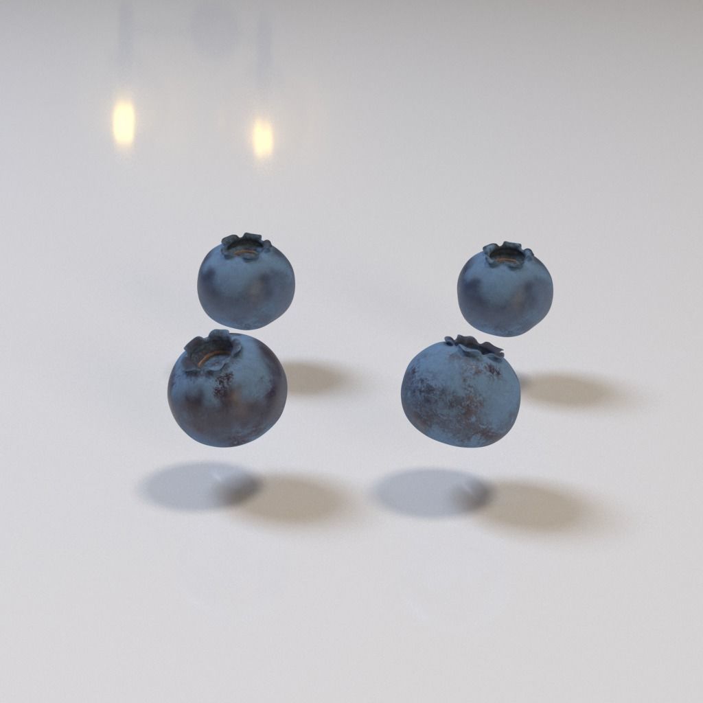 Blueberry tartlet 3D model_9