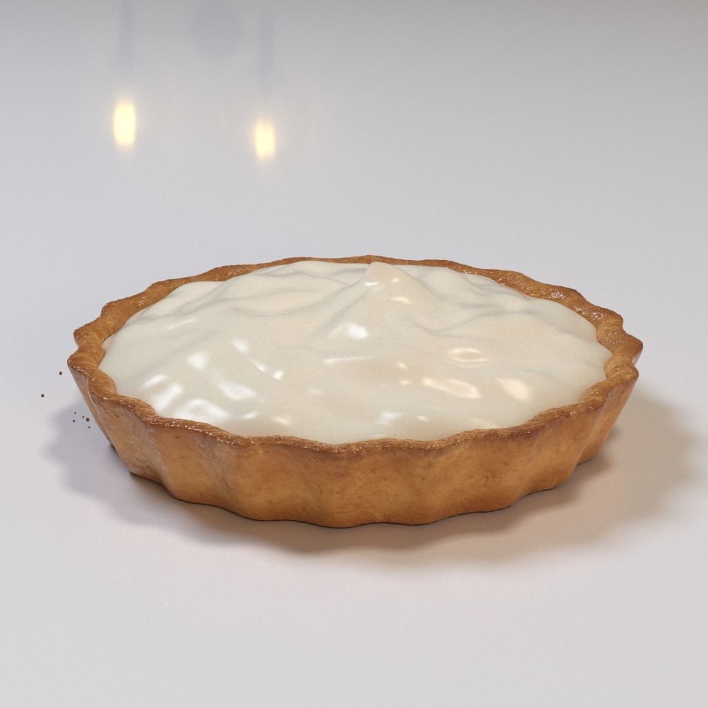 Blueberry tartlet 3D model_3