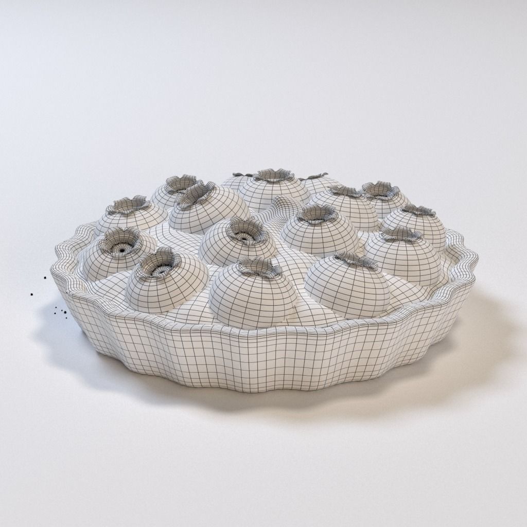 Blueberry tartlet 3D model_8
