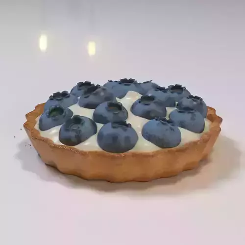 Blueberry tartlet 3D model