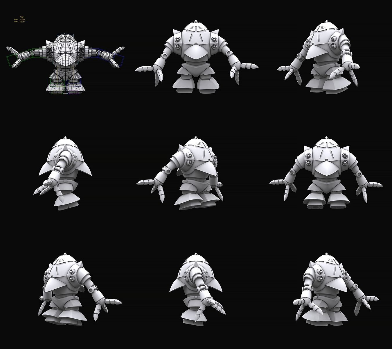 Gundam mobile suit Zeon collection 3D model_8