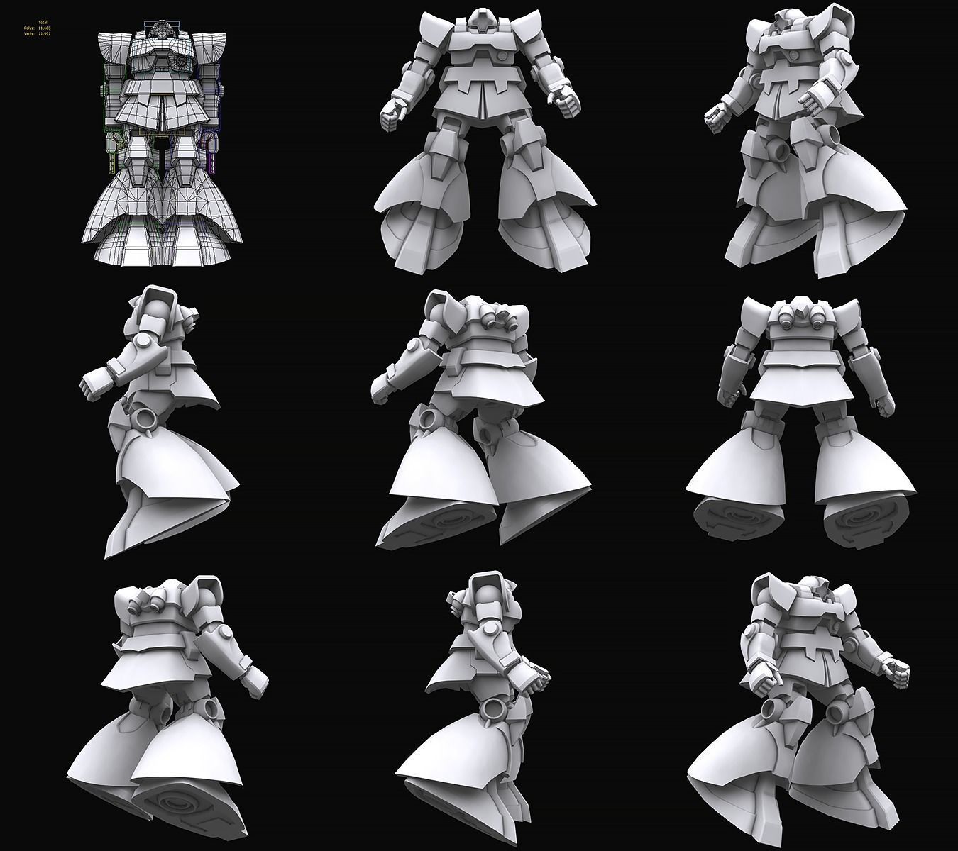 Gundam mobile suit Zeon collection 3D model_5