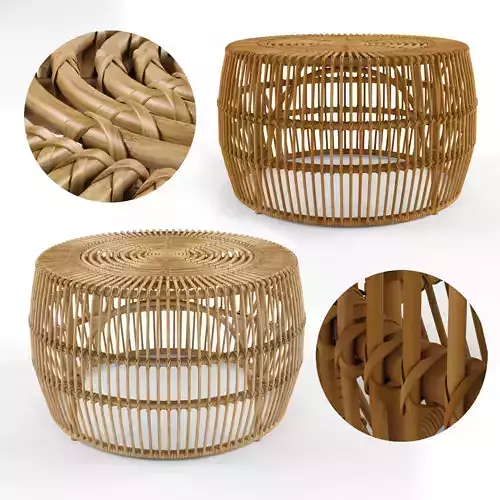 Pyronia Rattan Cage Coffee Table Natural