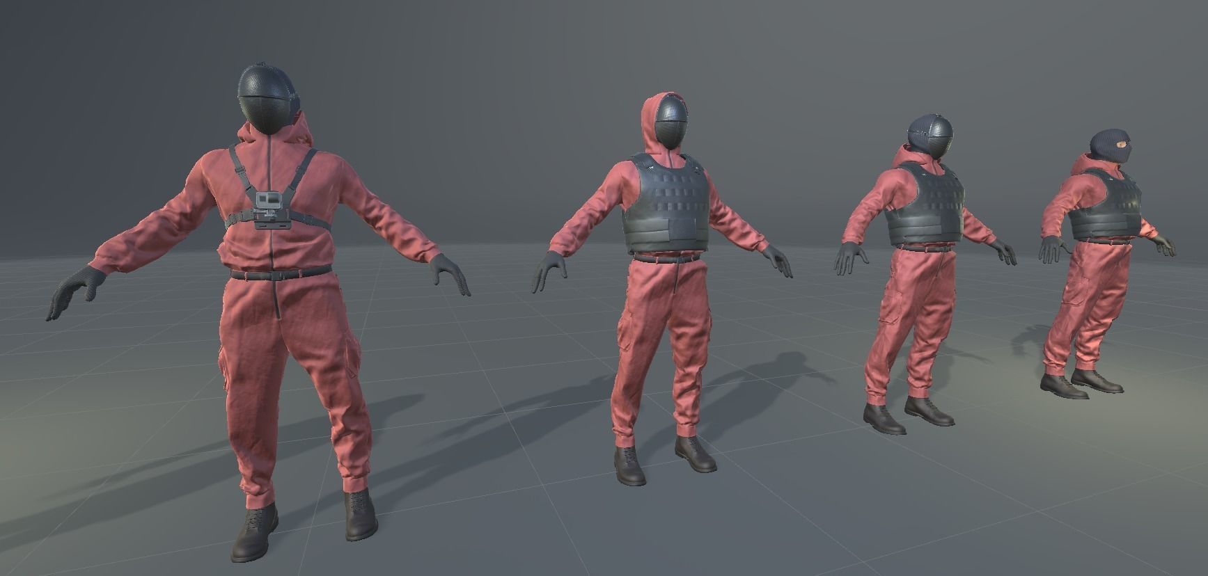 Red Guard Low-poly 3D model_14