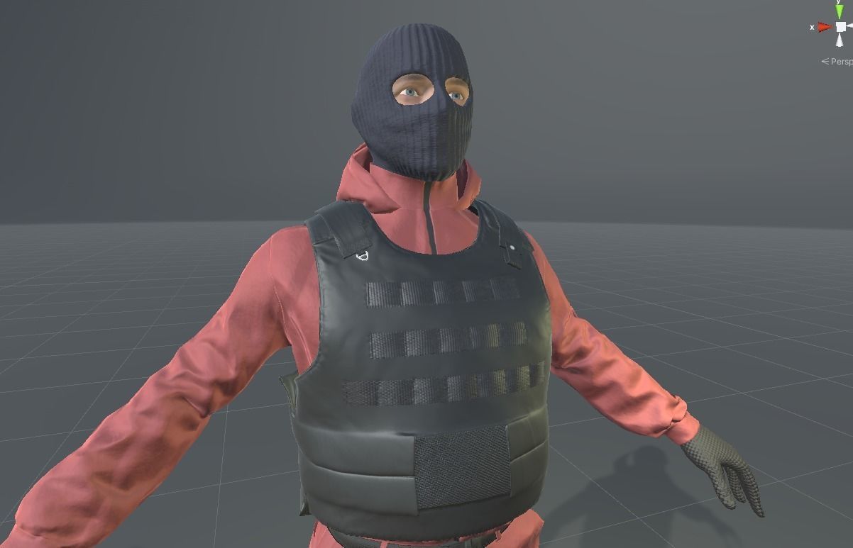Red Guard Low-poly 3D model_22