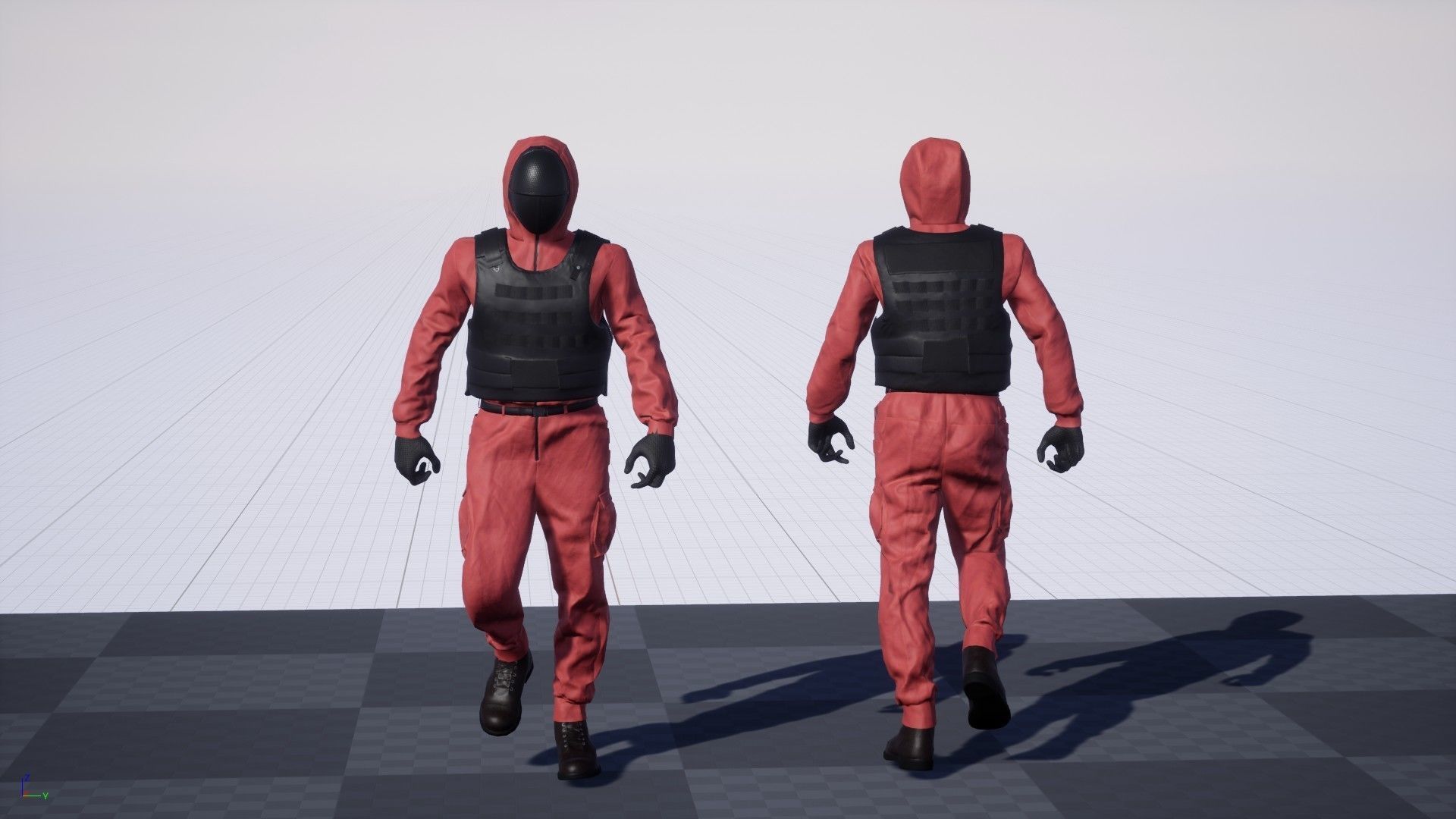Red Guard Low-poly 3D model_4
