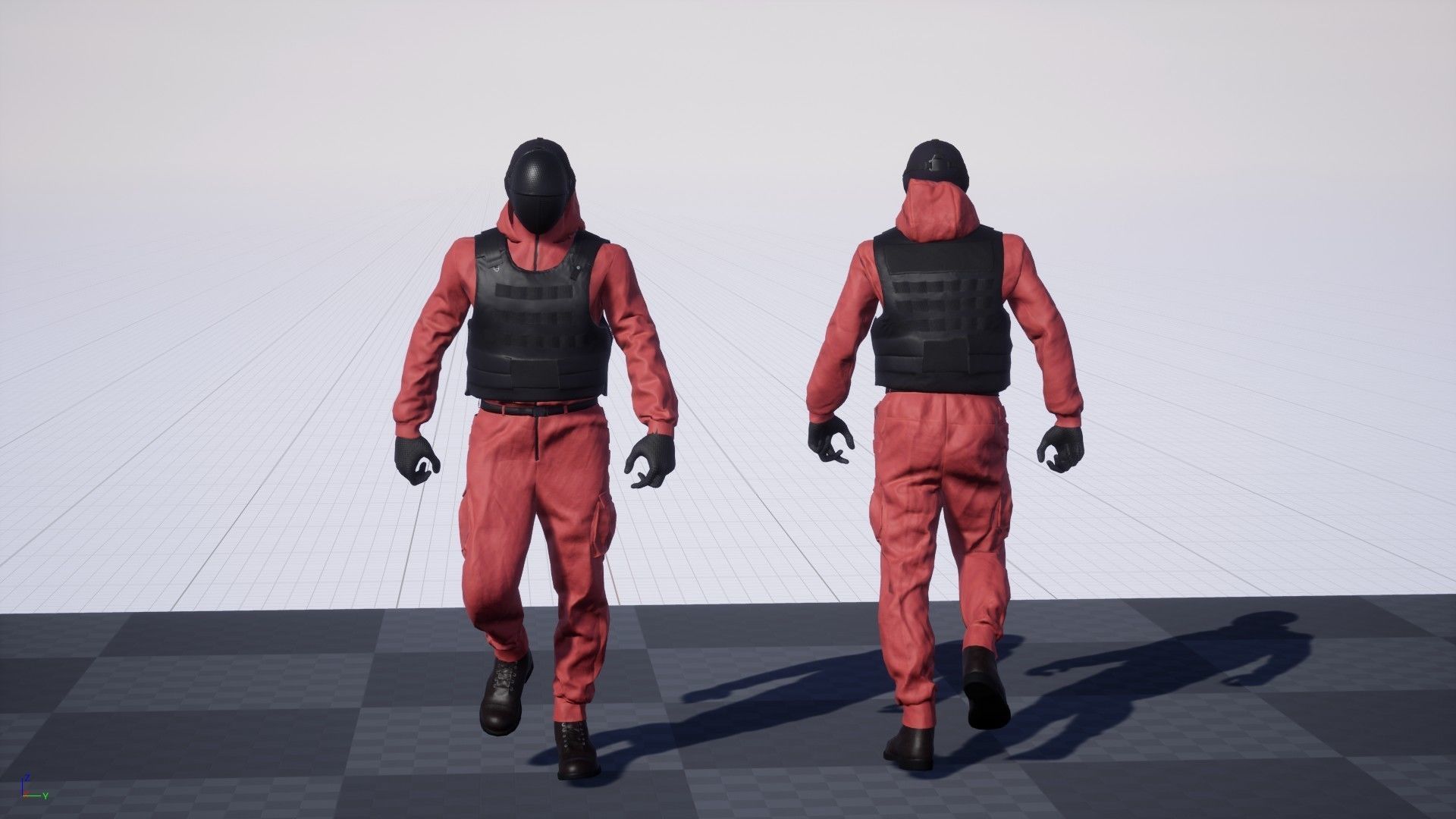 Red Guard Low-poly 3D model_5
