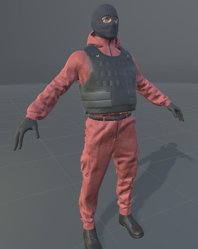 Red Guard Low-poly 3D model_18
