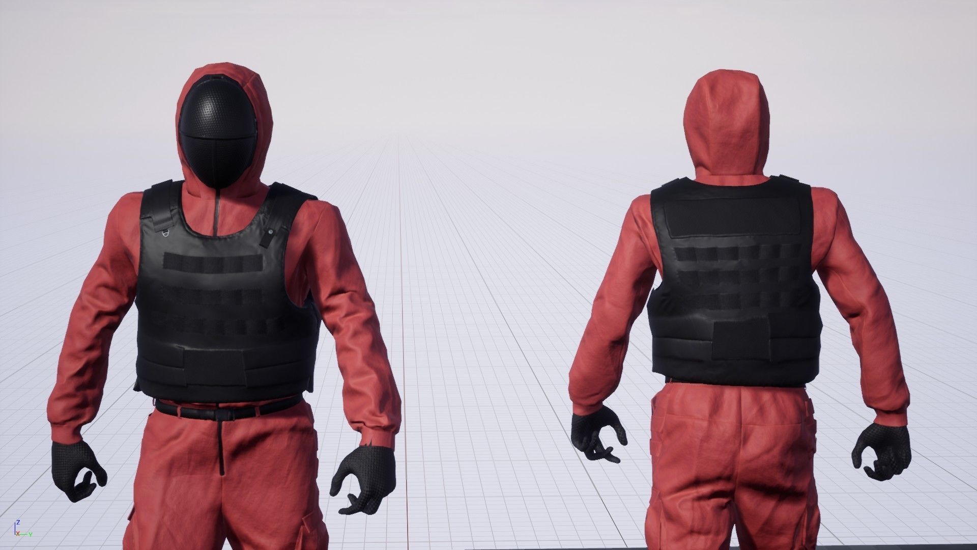 Red Guard Low-poly 3D model_8