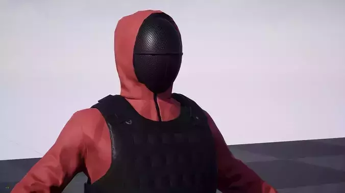 Red Guard Low-poly 3D model