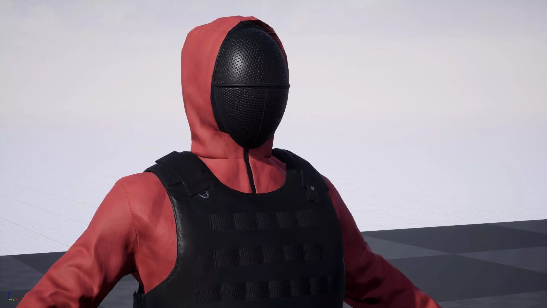Red Guard Low-poly 3D model_0