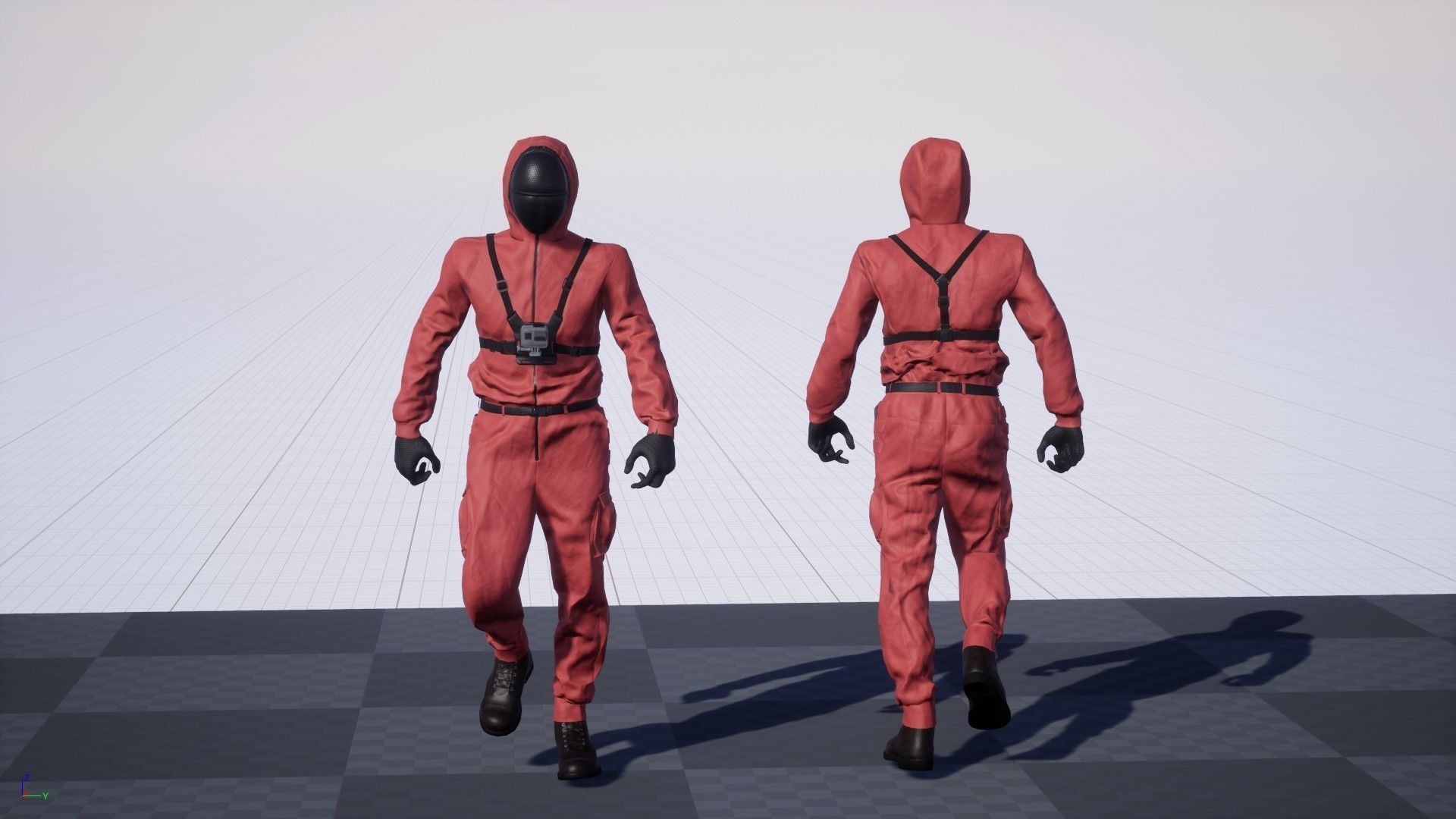 Red Guard Low-poly 3D model_3
