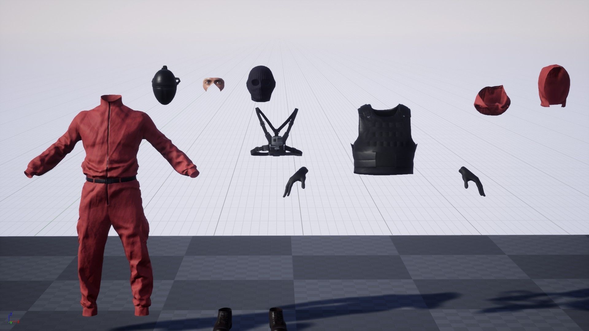 Red Guard Low-poly 3D model_9