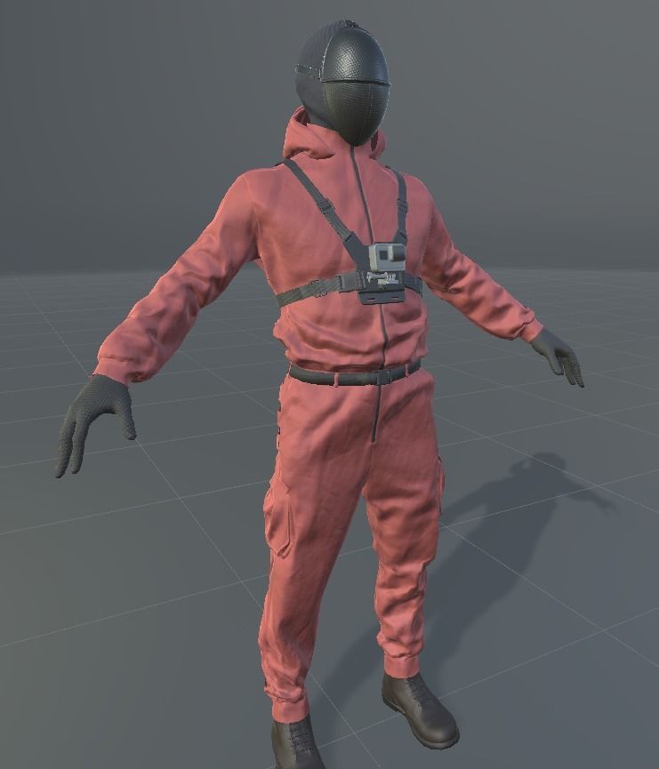 Red Guard Low-poly 3D model_13