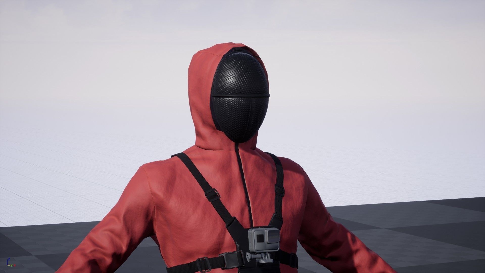Red Guard Low-poly 3D model_2