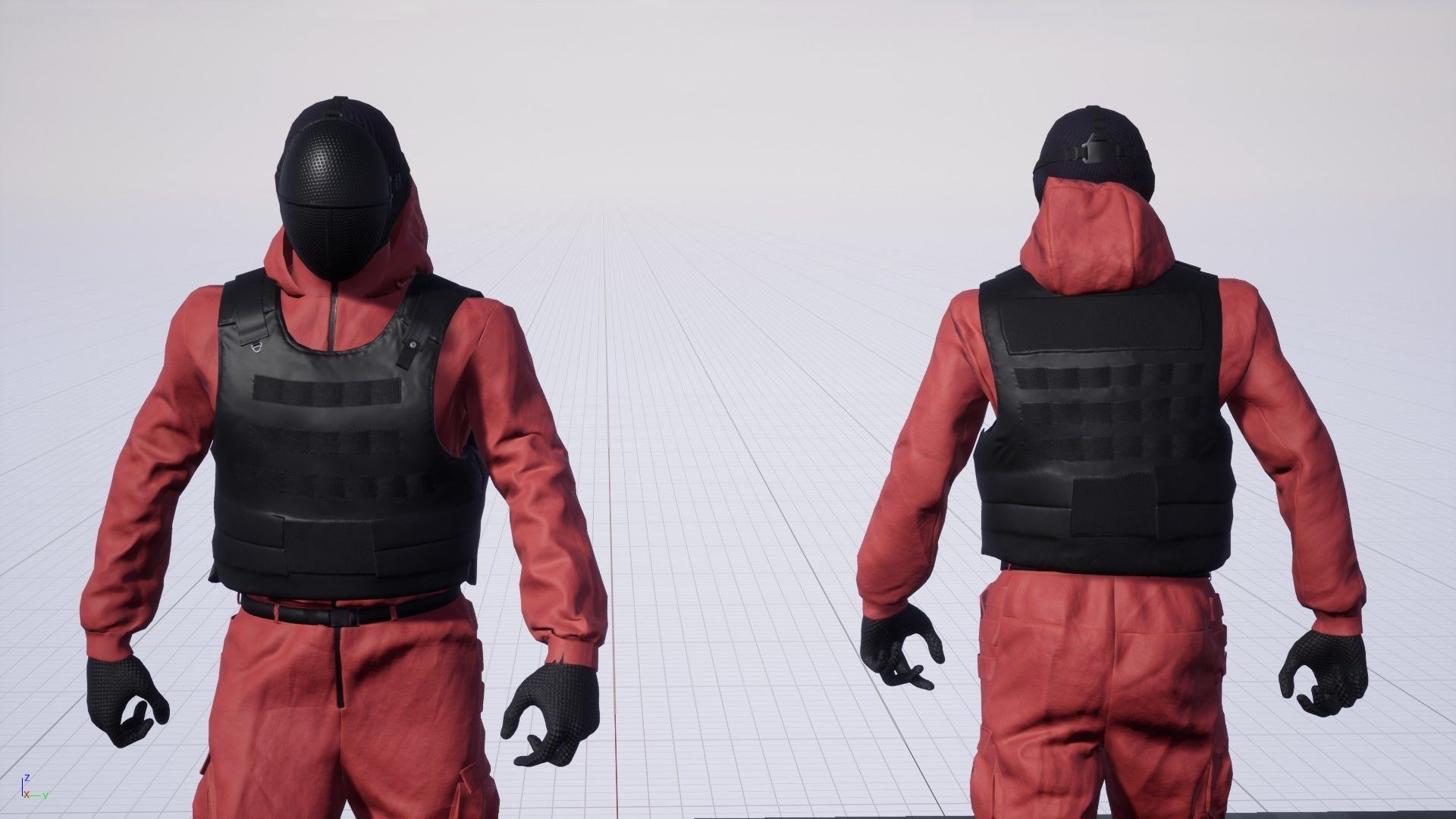 Red Guard Low-poly 3D model_7