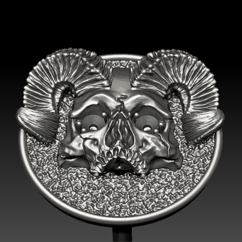 skull earrings studs 3D print model_16